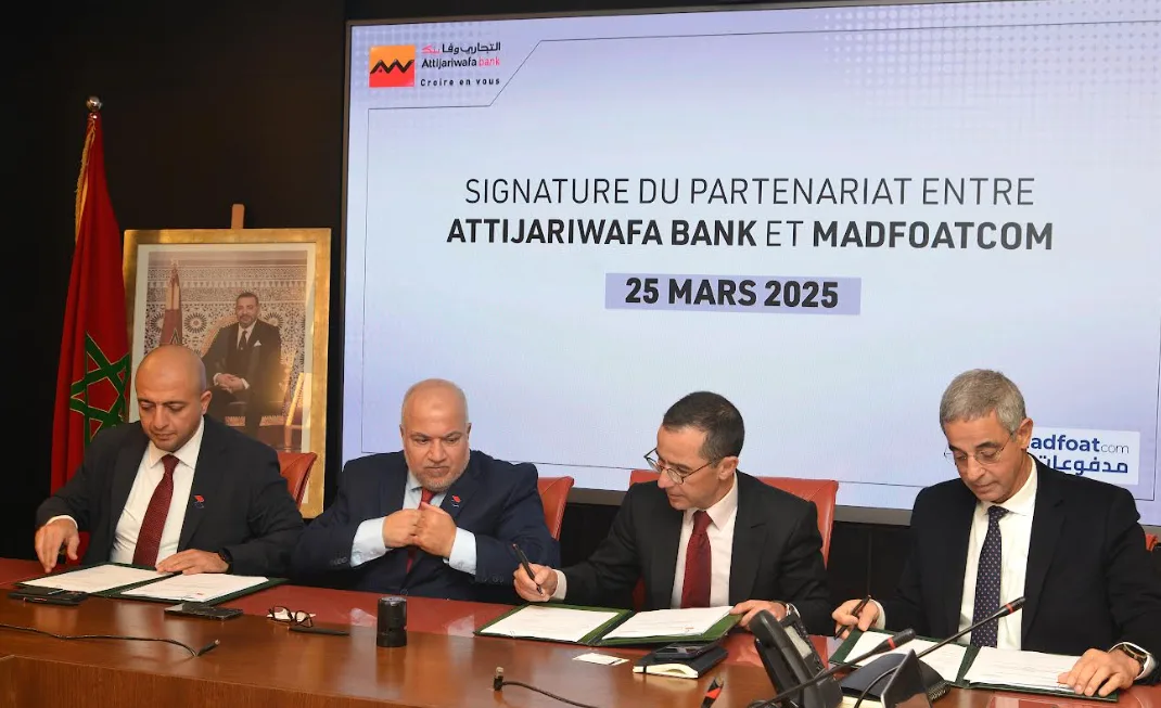التجاري وفا بنك وMadfoatCom يعلنون عن تعاون استراتيجي لتعزيز الحلول الرقمية في مجال دفع الفواتير.