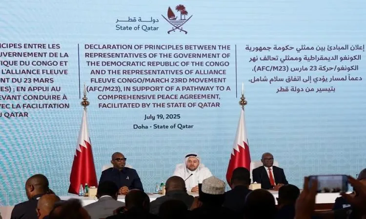 الكونغو ومتمردو “23 مارس” يوقعون اتفاقًا مبدئيًا لوقف الأعمال القتالية في شرق البلاد الكونغو ومتمردو “23 مارس” يوقعون اتفاقًا مبدئيًا لوقف الأعمال القتالية في شرق البلاد
