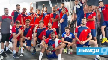 المنتخب الليبي للكرة الطائرة يتقابل مع المنتخب الكويتي تحضيراً لبطولة العالم