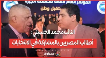 النائب محمد الحسيني: أوجه دعوة للمصريين للمشاركة في الانتخابات وكافة الأحزاب المعنية