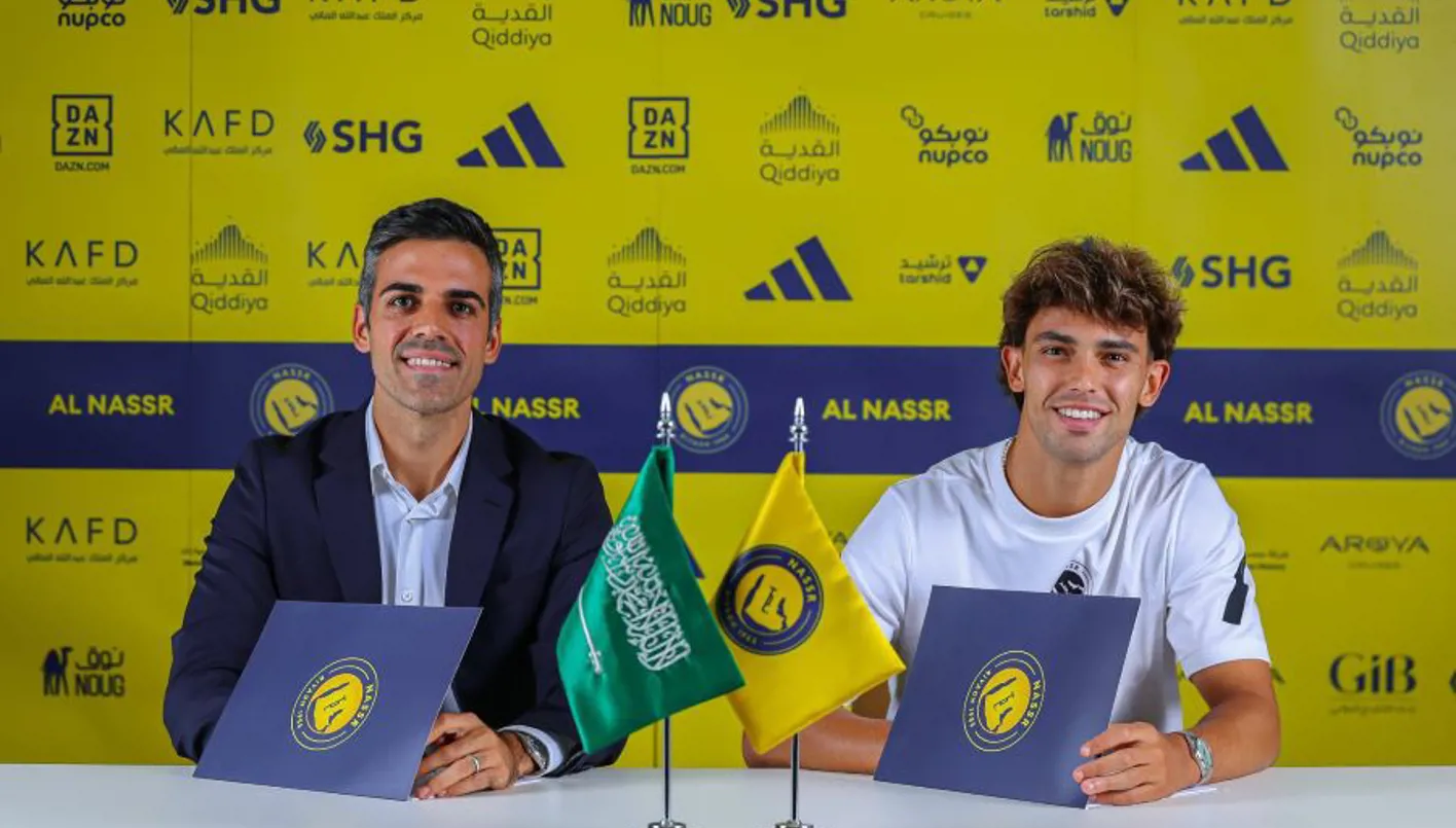 النصر السعودي يعلن عن توقيع عقد رسمي مع جواو فيليكس حتى عام 2027 النصر السعودي يعلن عن توقيع عقد رسمي مع جواو فيليكس حتى عام 2027