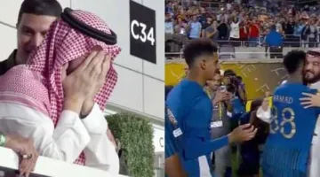 الهلال يحقق فوزاً على بطل أوروبا ورئيس النادي السعودي بن نافل يذرف الدموع.