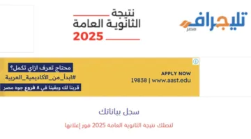 انتظروا نتائج الثانوية العامة 2025 باستخدام رقم الجلوس.. قم بالتسجيل الآن