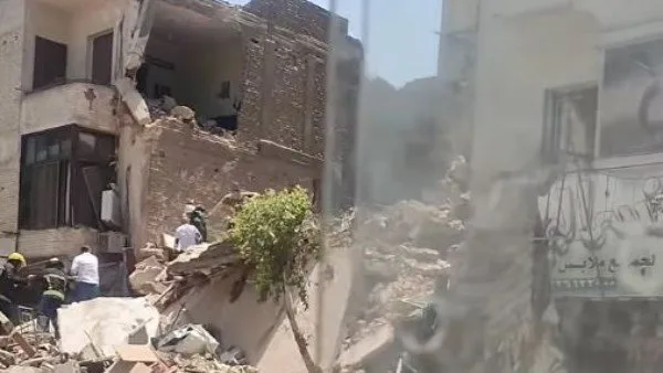 انهيار مبنى في مصر القديمة يؤدي إلى إصابة شخصين