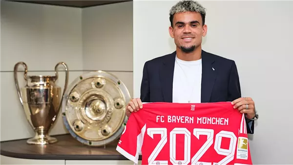 بايرن ميونخ يعلن عن توقيع العقد مع الكولومبي لويس دياز حتى عام 2029 بايرن ميونخ يعلن عن توقيع العقد مع الكولومبي لويس دياز حتى عام 2029