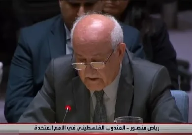 ممثل فلسطين في الأمم المتحدة يثمن جهود مصر لتحقيق وقف إطلاق النار في غزة ممثل فلسطين في الأمم المتحدة يثمن جهود مصر لتحقيق وقف إطلاق النار في غزة