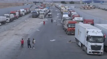 بدء دخول قوافل المساعدات المصرية إلى قطاع غزة من خلال معبر رفح