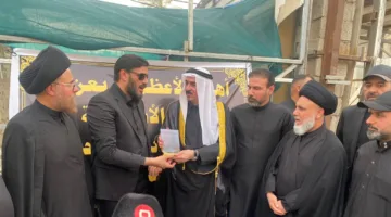 برئاسة الجابري.. وفد من مكتب السيد الصدر يحتفي بإحدى المواكب في الأعظمية (صور)