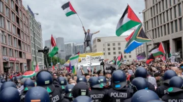 احتجاج في برلين ضد الحصار الإسرائيلي على غزة