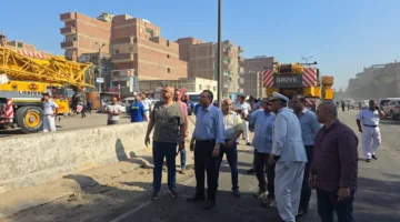 تصادم مع جرافة: إجراءات سريعة بعد حادث جسر المشاة في طوخ