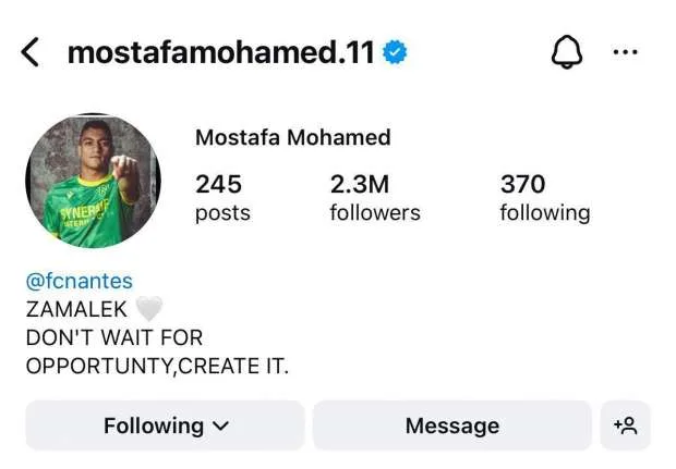 تصرف غير متوقع من مصطفى محمد تجاه الزمالك قبل بداية الموسم الجديد تصرف غير متوقع من مصطفى محمد تجاه الزمالك قبل بداية الموسم الجديد