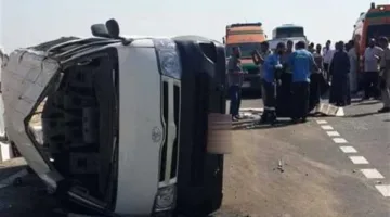 ثمانية مصابين في حادث تصادم خطير بشبرا الخيمة