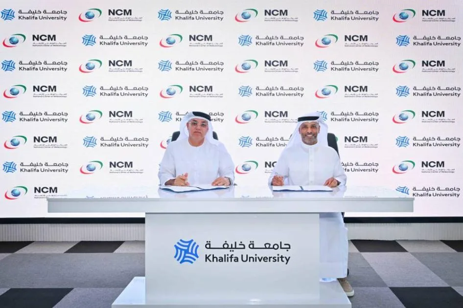جامعة خليفة ومركز الإمارات الوطني للأرصاد يبرمان اتفاقية تعاون جامعة خليفة ومركز الإمارات الوطني للأرصاد يبرمان اتفاقية تعاون