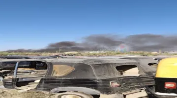 حريق يلتهم 91 سيارة في منطقة البتروكيماويات بالإسكندرية.. والسيطرة عليه مسألة وقت