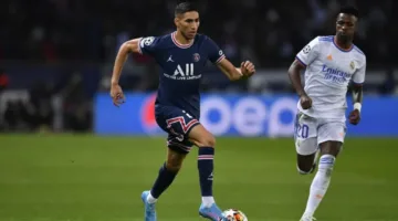 حكيمي يسجل إنجازاً تاريخياً كأول مدافع يسهم بعدد قياسي في موسم واحد ضد ريال مدريد