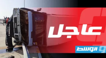 حوادث شاحنة على جسر الودان في طرابلس