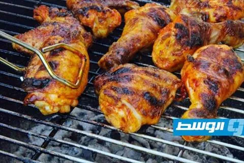 دجاج مشوي على الفحم دجاج مشوي على الفحم