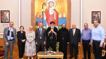 رئيس البنك الزراعي يلتقي البابا تواضروس لبحث دعم تمويل مشروعات الأديرة.