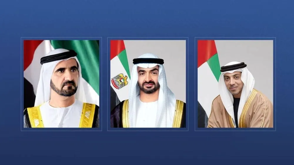 رئيس الدولة ونائباه يقدمون تعازيهم لرئيس روسيا في ضحايا حادث الطائرة المنكوبة.