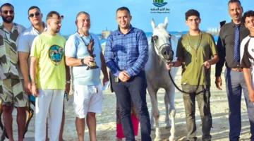 رئيس هيئة القرى السياحية يشارك في فعاليات بطولة الخيول العربية الأصيلة بالساحل الشمالي في مارينا 5