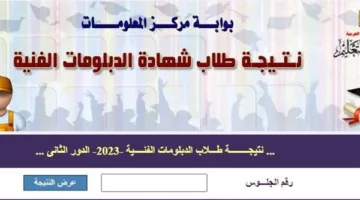 رابط مباشر: نتائج الدبلومات الفنية 2025 برقم الجلوس (تحقق منها فور صدورها)