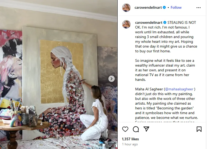 رسامة جديدة تنضم إلى أزمة مها الصغير بعد أن نسبت لنفسها أعمال 3 فنانين آخرين رسامة جديدة تنضم إلى أزمة مها الصغير بعد أن نسبت لنفسها أعمال 3 فنانين آخرين