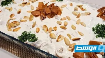 سمك بفتة مع خبز مقلي