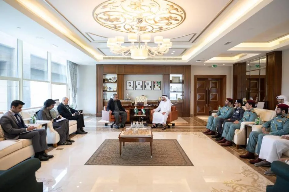 سيف بن زايد ونظيره من باكستان يستعرضان الروابط الثنائية