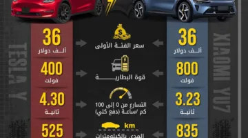 «شاومي واي يو 7» أسرع سيارة سيدان كهربائية على مستوى العالم