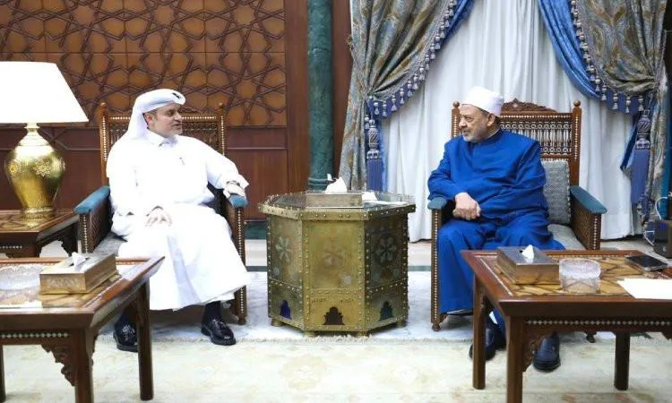 شيخ الأزهر للوديع القطري: السلام لن يتحقق دون نيل الشعب الفلسطيني لحقوقه