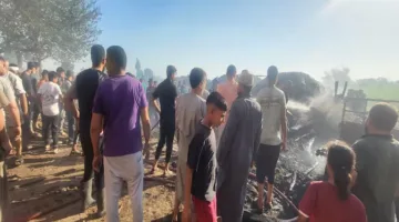 صور: اندلاع حريق في منزلين بالقليوبية وفرق إطفاء تدخل بثلاث سيارات