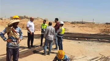 صور – هشام نصر يشرف على إنشاءات فرع الزمالك في أكتوبر وبدء الأعمال في الملاعب.