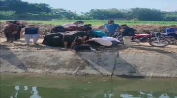 صور: وقوع إصابتين جراء تصادم ثلاث سيارات على طريق رئيسي في المنوفية