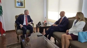 وزير خارجية لبنان يناقش مع توماس باراك آمال الشعب اللبناني بخصوص تعزيز هيبة الدولة.