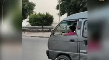 طفل في القليوبية يقود سيارة منتهية الترخيص وتم ضبطه