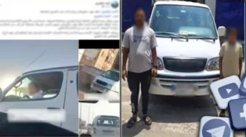 طفل يقود سيارة ميكروباص في الشرقية.