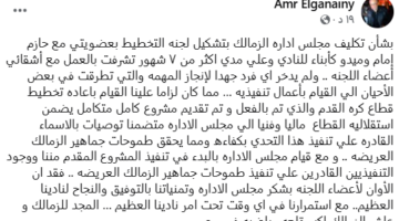 عمرو الجنايني يتحدث عن مغادرته نادي الزمالك