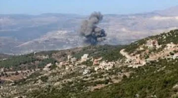 غارة جوية إسرائيلية بصواريخ على منطقة غابية في قضاء بنت جبيل بجنوب لبنان