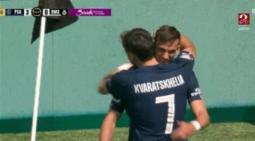 فابيان رويز يحرز الهدف الثالث لباريس سان جيرمان في شباك ريال مدريد.