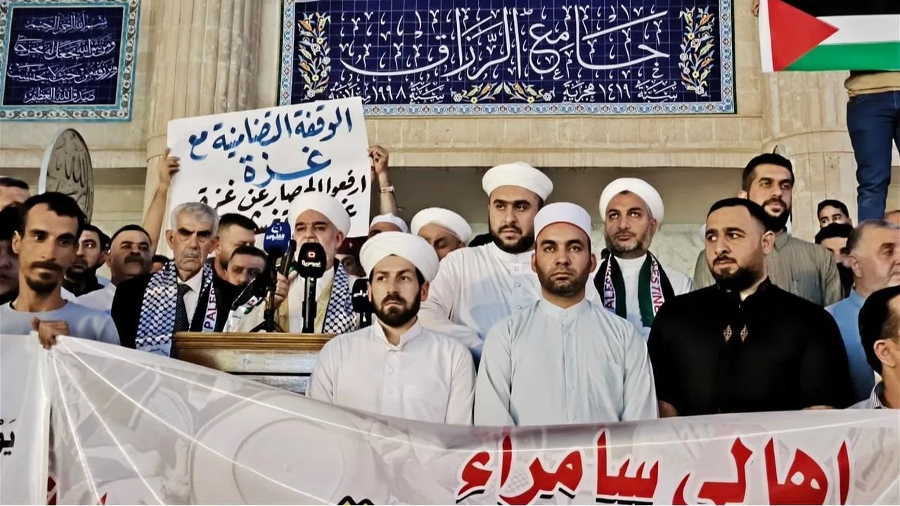في سامراء.. وقفة مؤازرة مع سكان غزة (صور) في سامراء.. وقفة مؤازرة مع سكان غزة (صور)