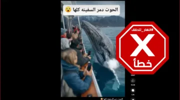 فيديو الحوت الذي دمر السفينة بالكامل بواسطة الذكاء الاصطناعي – تحقق من الحقائق