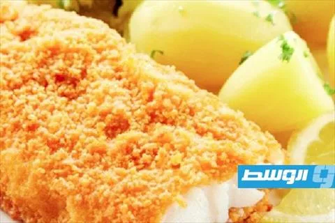 فيليه سمك مع صلصة الليمون والثوم