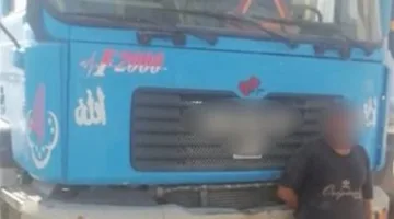 قبض على سائق قام بإلقاء خرسانة جاهزة في الطريق العام بالقليوبية