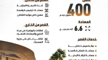 قصر فاخر للغاية.. بيع أغلى عقار في أبوظبي بمبلغ 400 مليون درهم