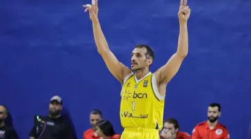 كرة السلة: إسماعيل أحمد يتوج ببطولة الدوري اللبناني مع الرياضي بعد اقترابه من الرقم 49