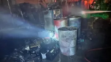 التحكم في حريق بمصنع كريازي في العبور بدون تسجيل إصابات