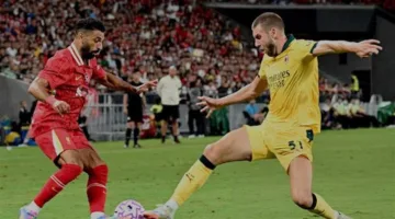 ليفربول يتلقى هزيمة ودية 2-4 أمام ميلان في الشوط الأول بمشاركة محمد صلاح