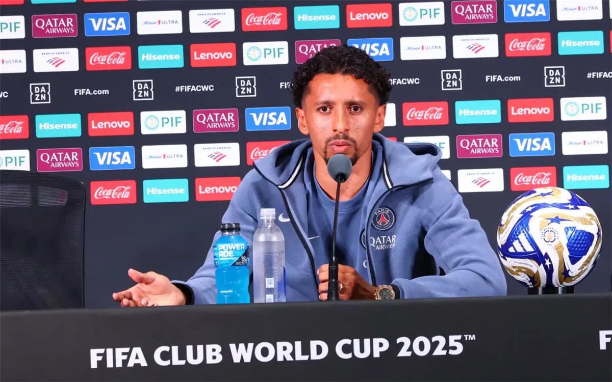 ماركينيوس: مواجهة تشيلسي تمثل فرصة رائعة، والفوز بكأس العالم للأندية سيجعل موسمنا مثالياً. ماركينيوس: مواجهة تشيلسي تمثل فرصة رائعة، والفوز بكأس العالم للأندية سيجعل موسمنا مثالياً.