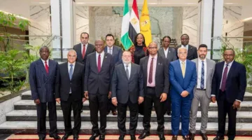 محافظ البنك المركزي يلتقي بنظيره النيجيري خلال زيارة لمطبعة النقد في العاصمة