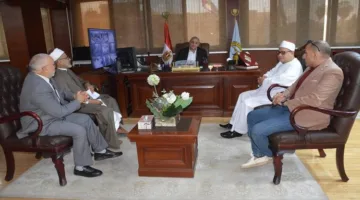 محافظ الغربية يرحب بوفد من المنظمة العالمية لخريجي الأزهر في المحافظة